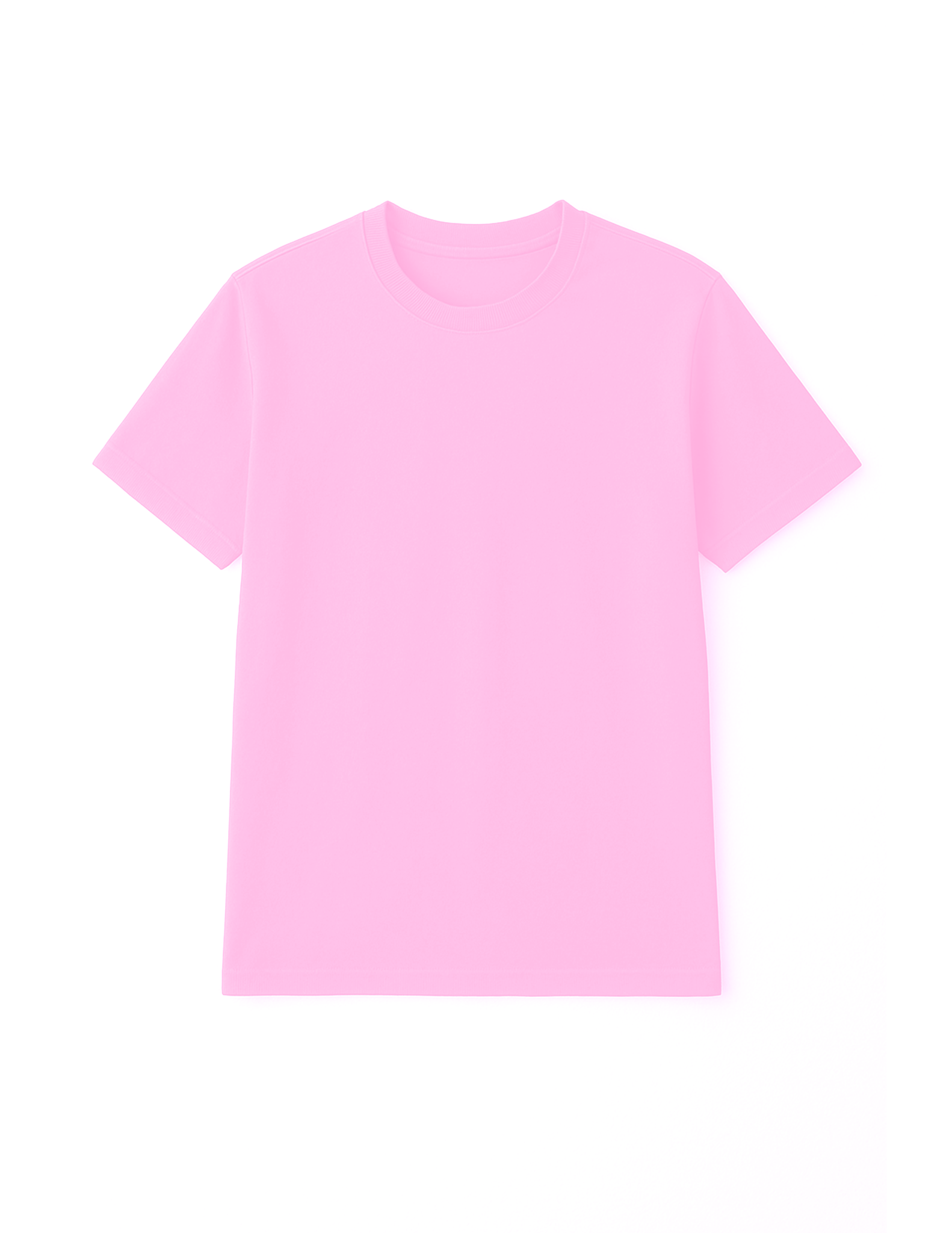 Pink t-shirt on a white background