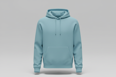 Light ocean color mockup hoodie no strips