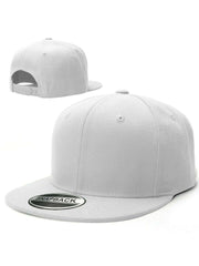 Flat Baseball Cap Plain Blank Snapback Adjustable Hat