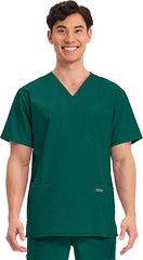 Cherokee Men's V-Neck Top Traditional fit with 4 Pockets, Ultra Soft, Durable, Fade Resistant, 2-Way Stretch Fabric - WW695