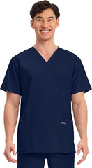 Cherokee Men's V-Neck Top Traditional fit with 4 Pockets, Ultra Soft, Durable, Fade Resistant, 2-Way Stretch Fabric - WW695