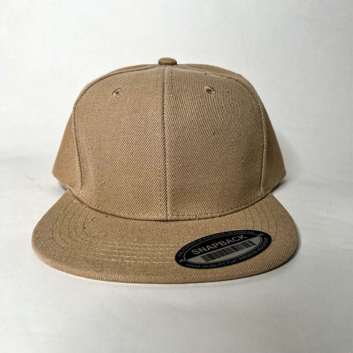 Flat Baseball Cap Plain Blank Snapback Adjustable Hat