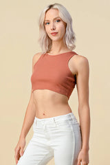 RK42699 RIBBED CROP TANK TOP