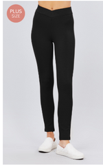 P6281XL [PLUS] MID-RISE PONTE PANTS